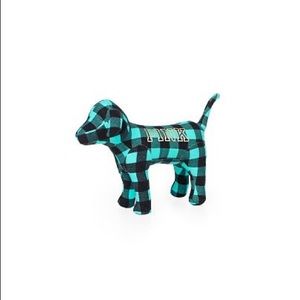 ISO VS PINK DOG turquoise plaid